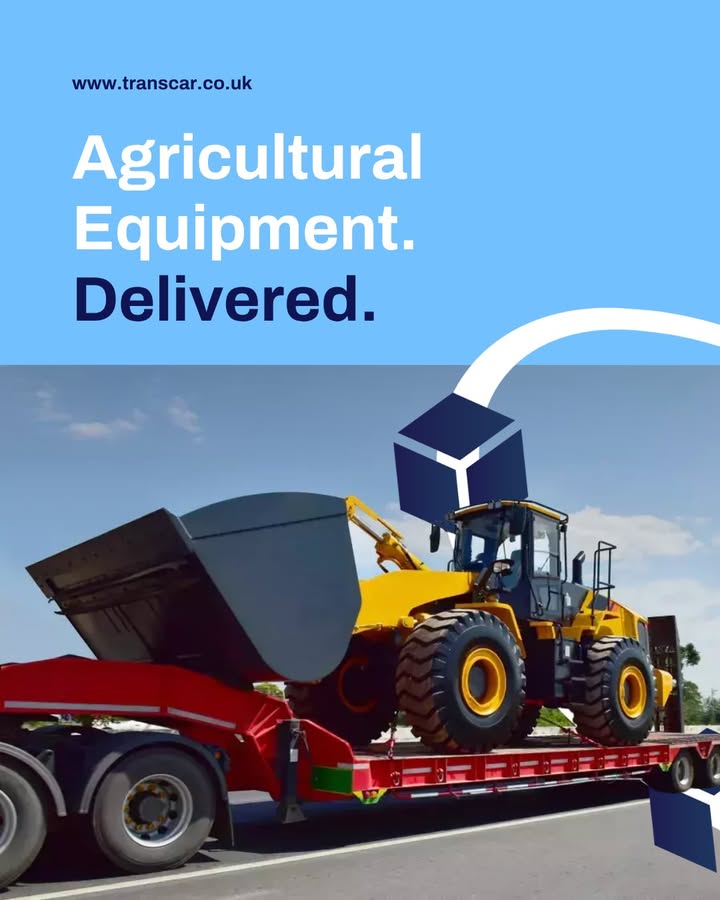 Tractors and farming machinery require proper securing for international transport