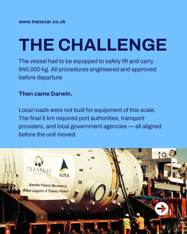 640,000 kg. Fixed installation window. The final five kilometres were the hardest part. — image 3