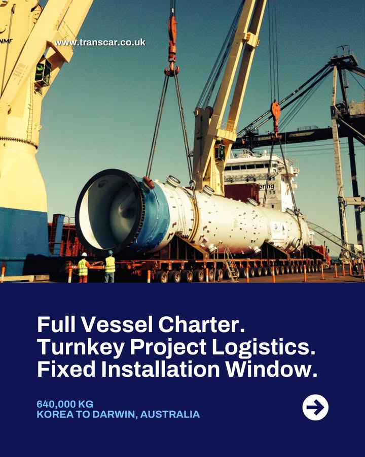 640,000 kg. Fixed installation window. The final five kilometres were the hardest part.