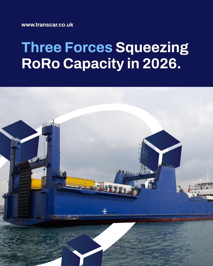 Three forces are tightening RoRo capacity at the same time in 2026.