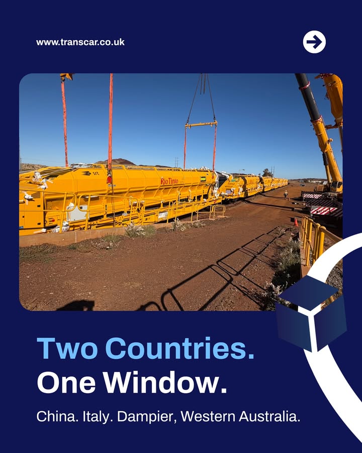 Seven flat wagons from China.