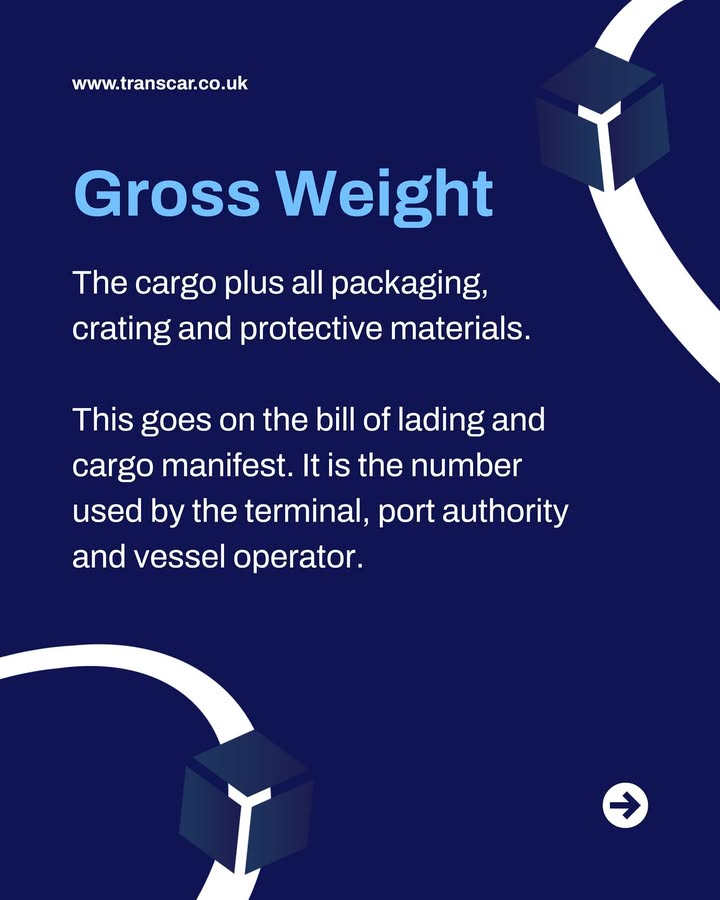 Gross weight, net weight and deadweight are three different measurements. — image 2