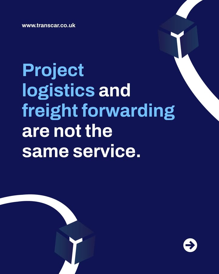 Project logistics and freight forwarding are not the same service.