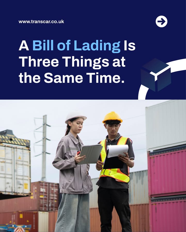 A Bill of Lading is three things at the same time.