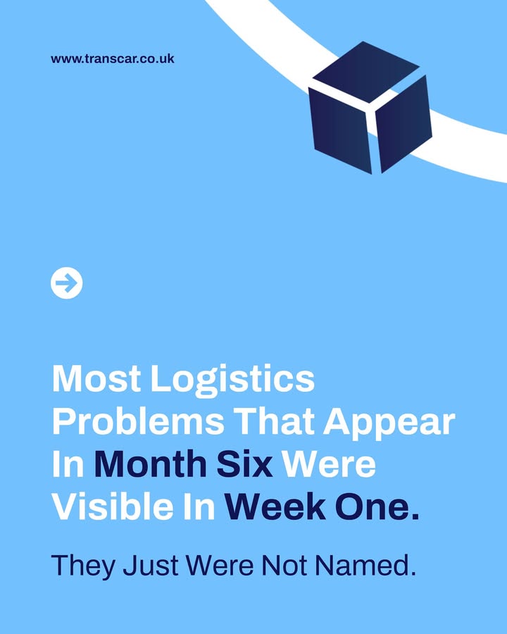 Most logistics problems that appear in month six were visible in week one.