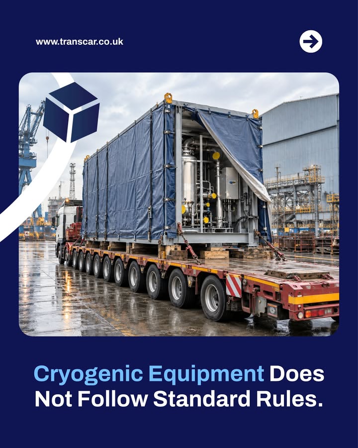 Cryogenic equipment does not follow standard project cargo rules.