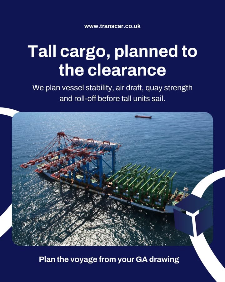 Some of the tallest cargo at sea travels standing up.