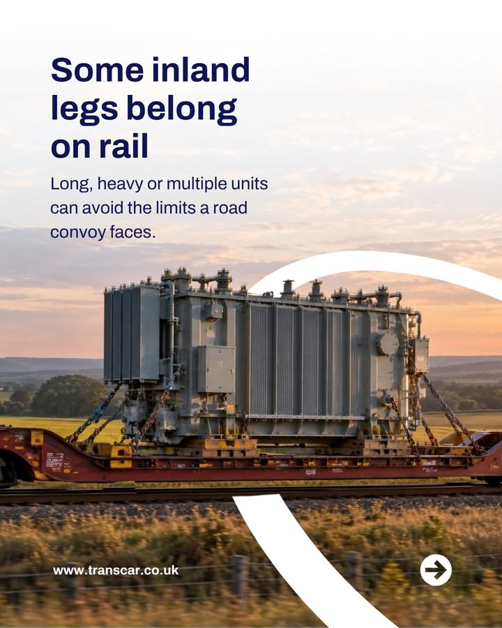Some inland legs suit rail better than road.